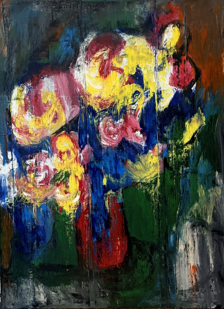 Flowers In Red Vase, 2024 - Saverpierre Maggio