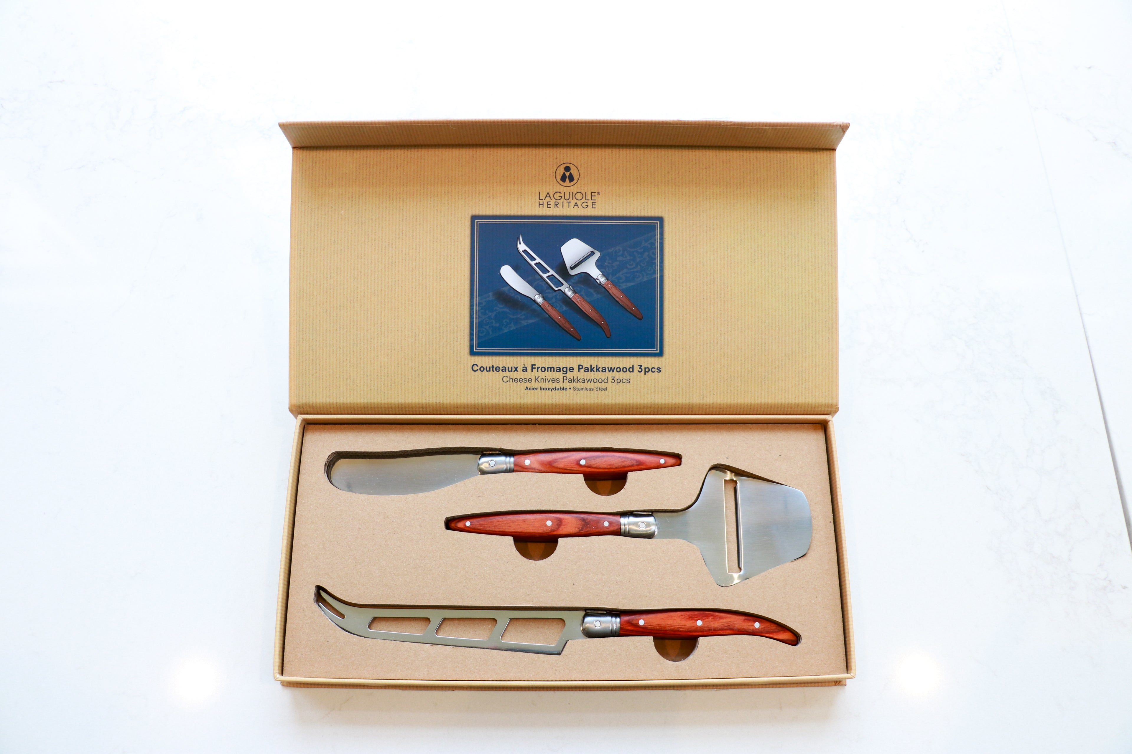 Laguiole Heritage Pakkawood Cheese Knives