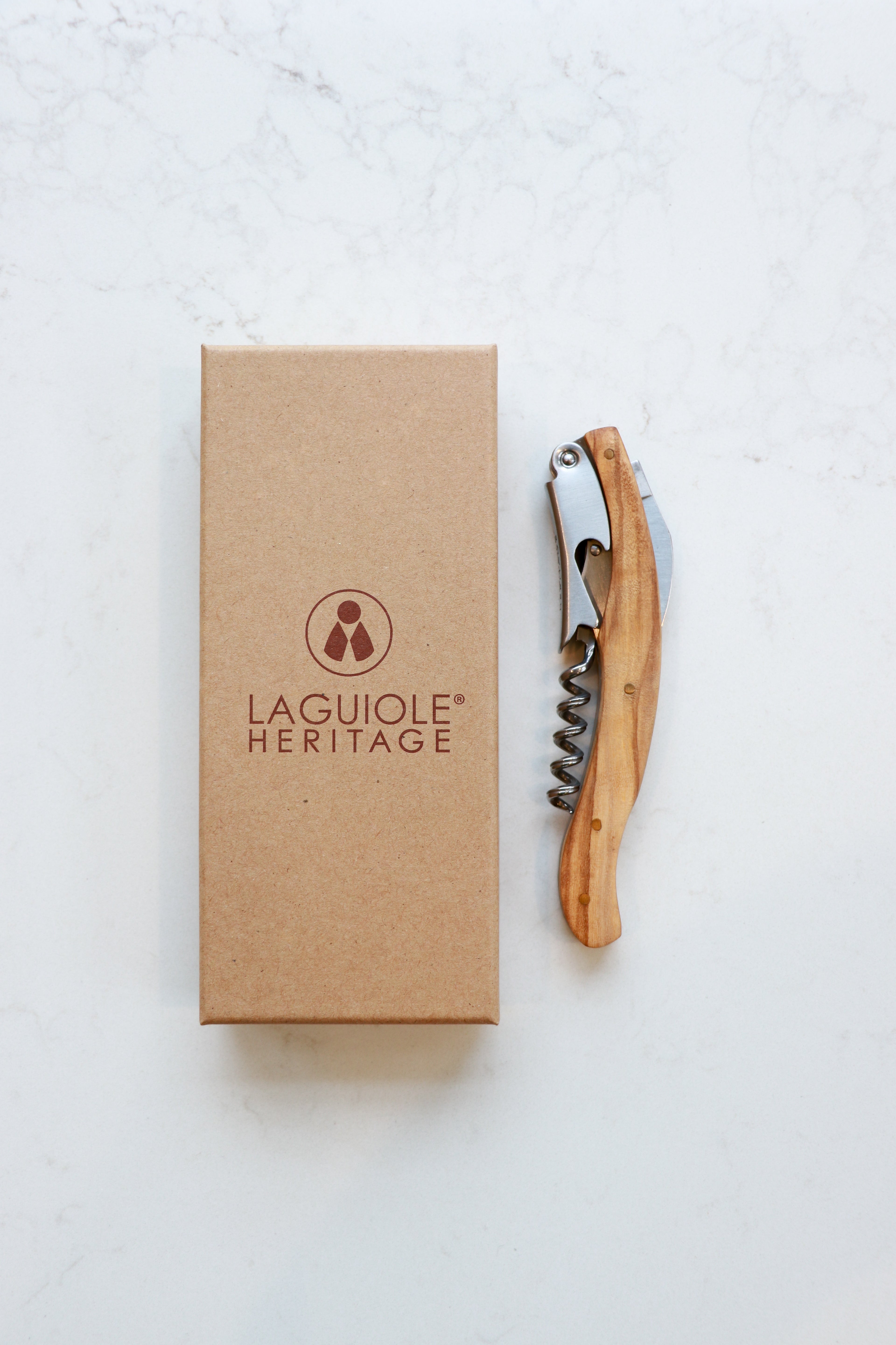 Laguiole Heritage Olive Wood Corkscrew