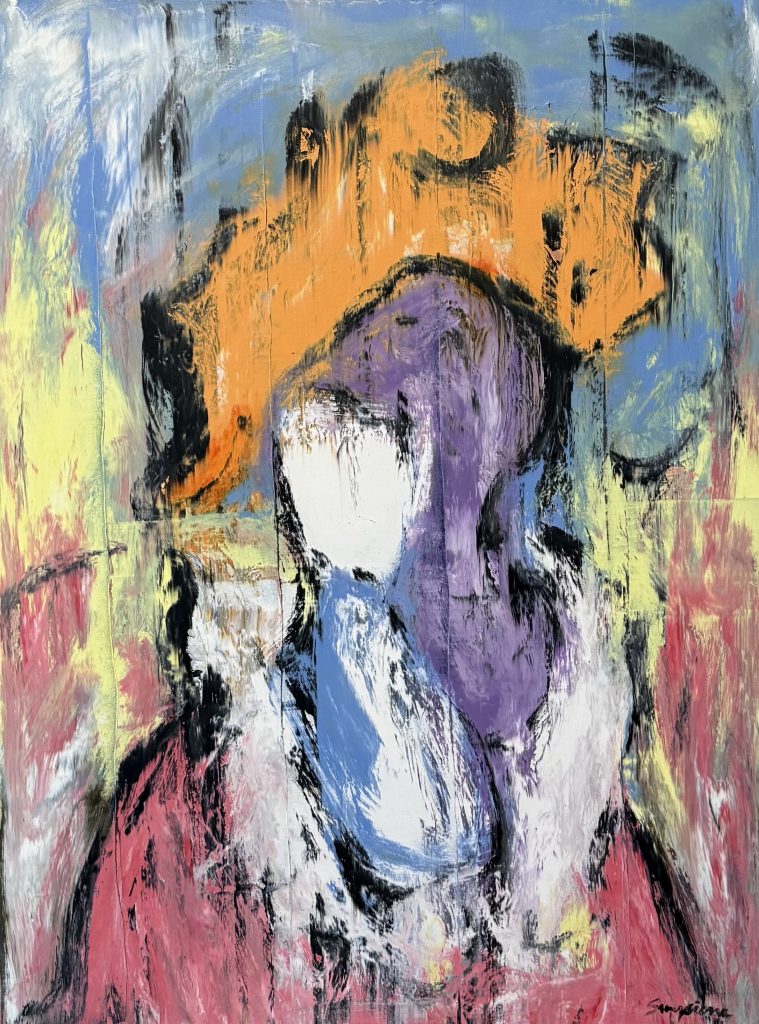 Portrait of a Victorian Lady In Orange Hat, 2024 - Saverpierre Maggio